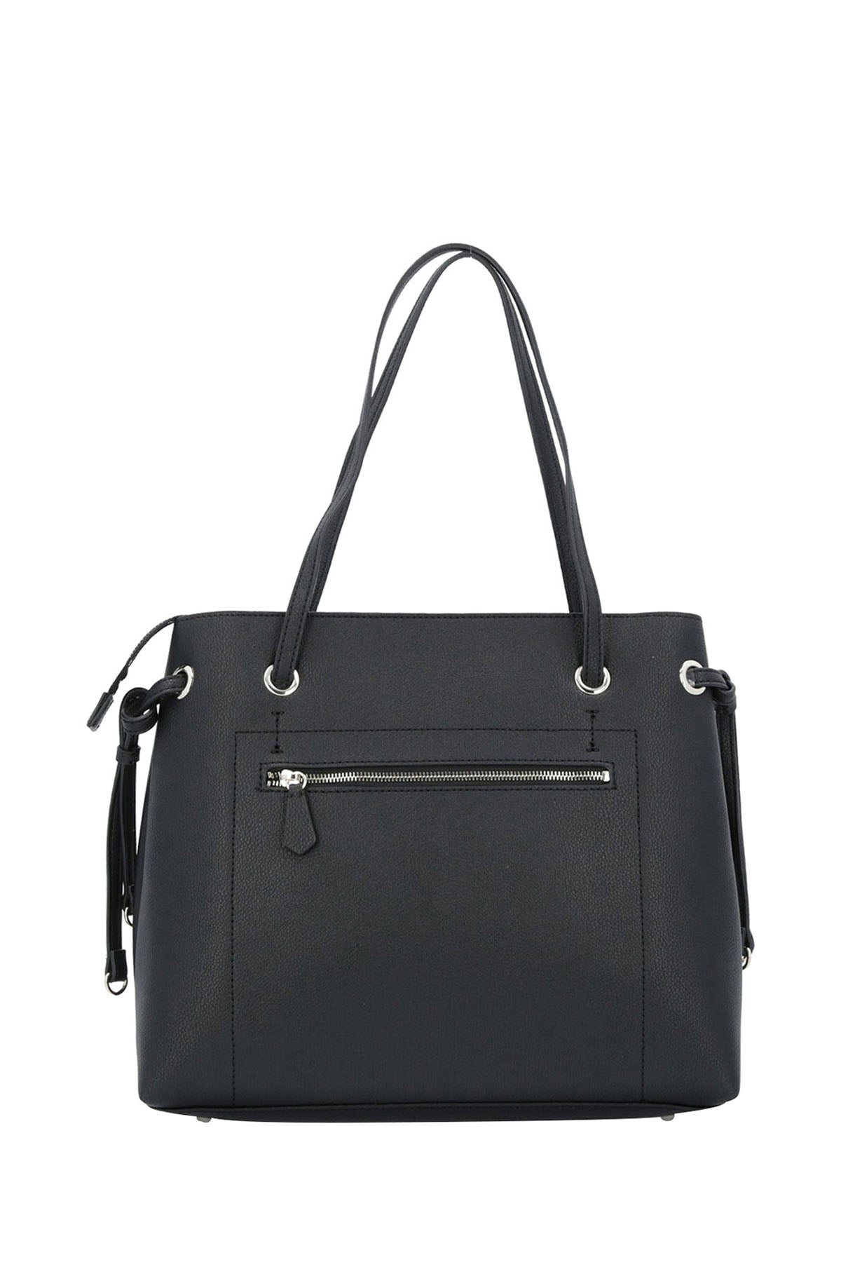 GUESS 2 USCITA Borsa Shopping Con Logo Nero Nero