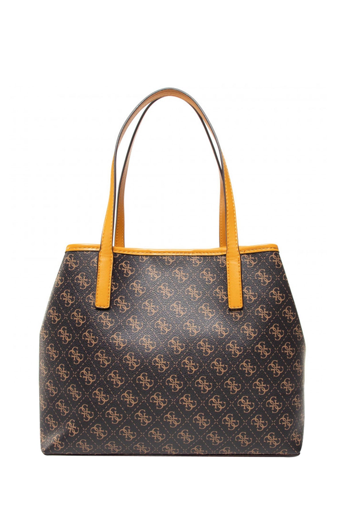 GUESS 2 USCITA Borsa Vikky 4G Logo All Over Marrone Marrone