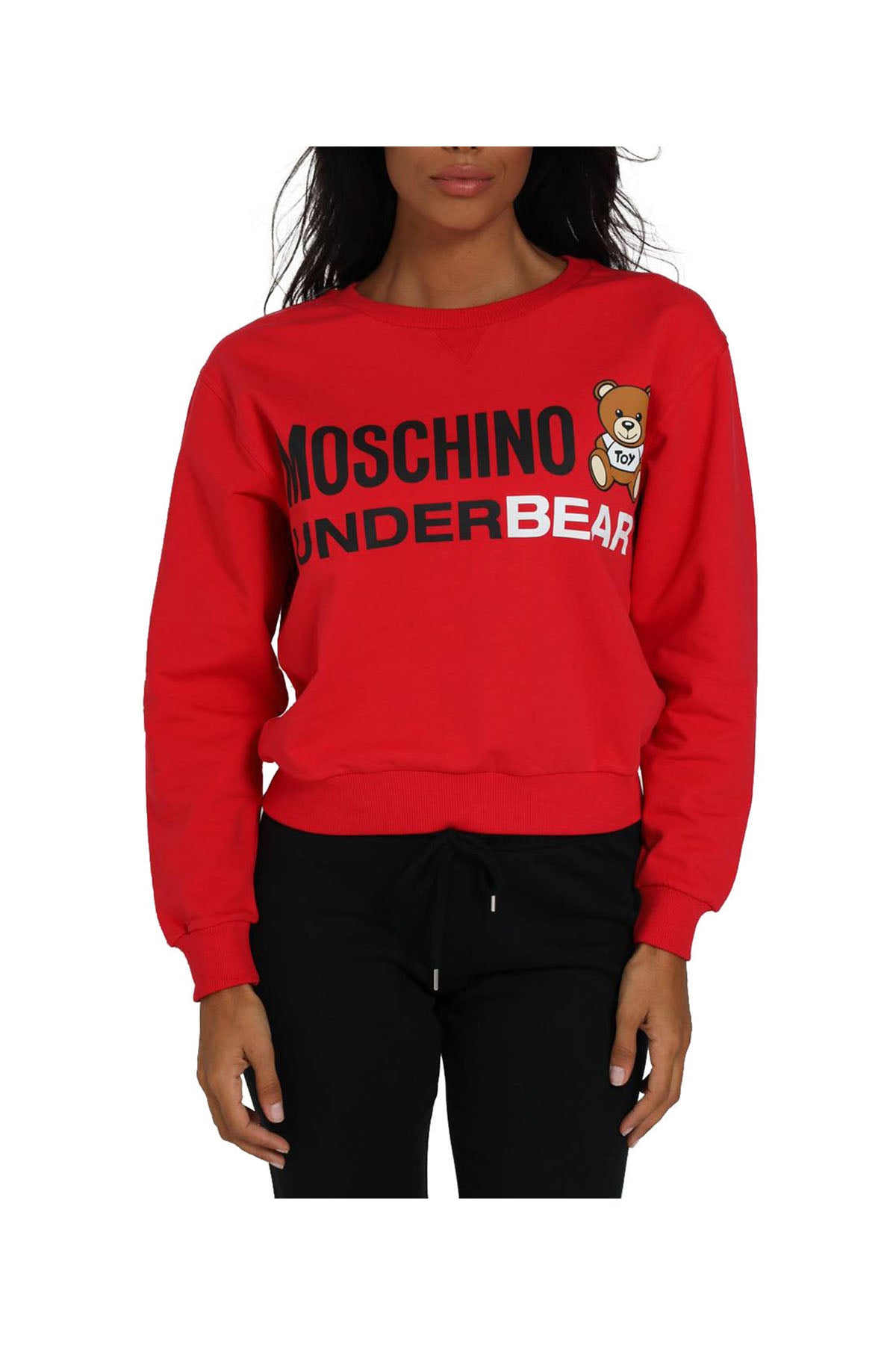 MOSCHINO UNDERWEAR Felpa Con Logo Rosso Rosso