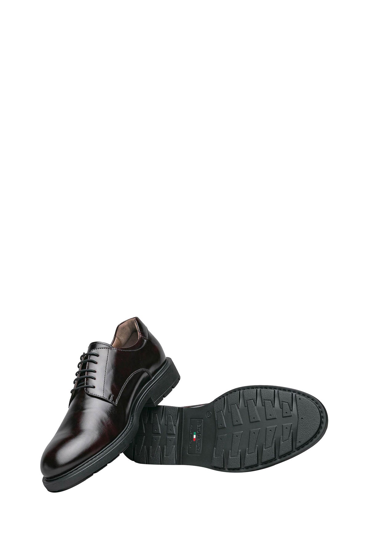 NERO GIARDINI BASIC Derby Classico In Pelle Bordò BORDO'