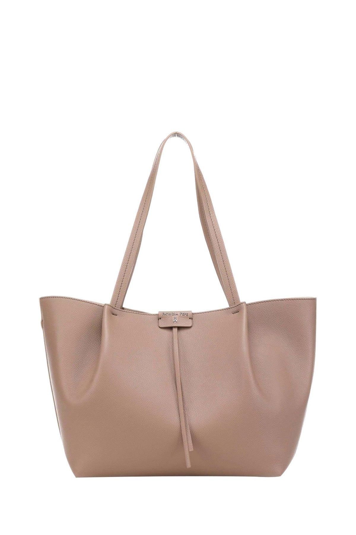 PATRIZIA PEPE PRE Borsa Shopping Con Logo Taupe TAUPE