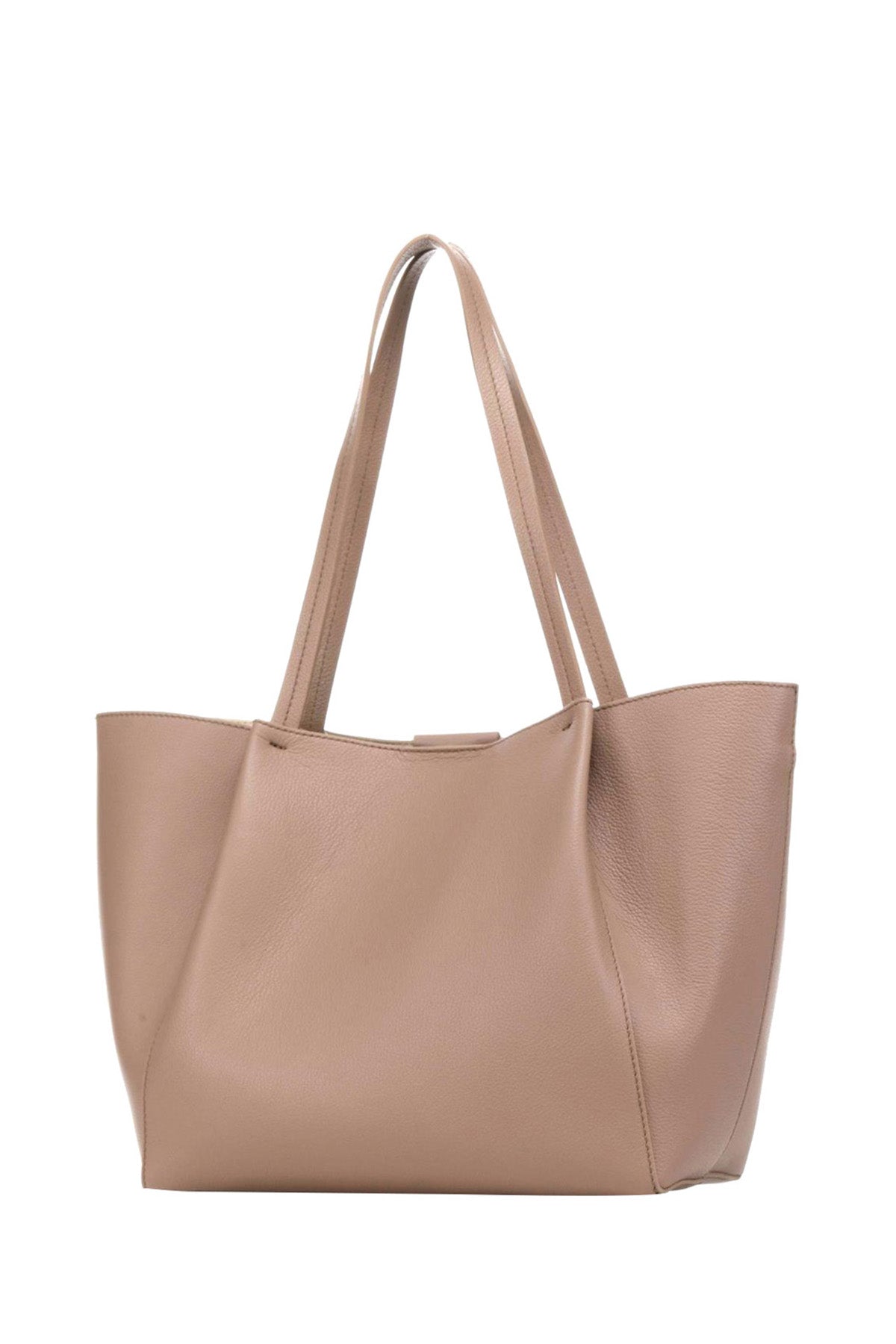 PATRIZIA PEPE PRE Borsa Shopping Con Logo Taupe TAUPE