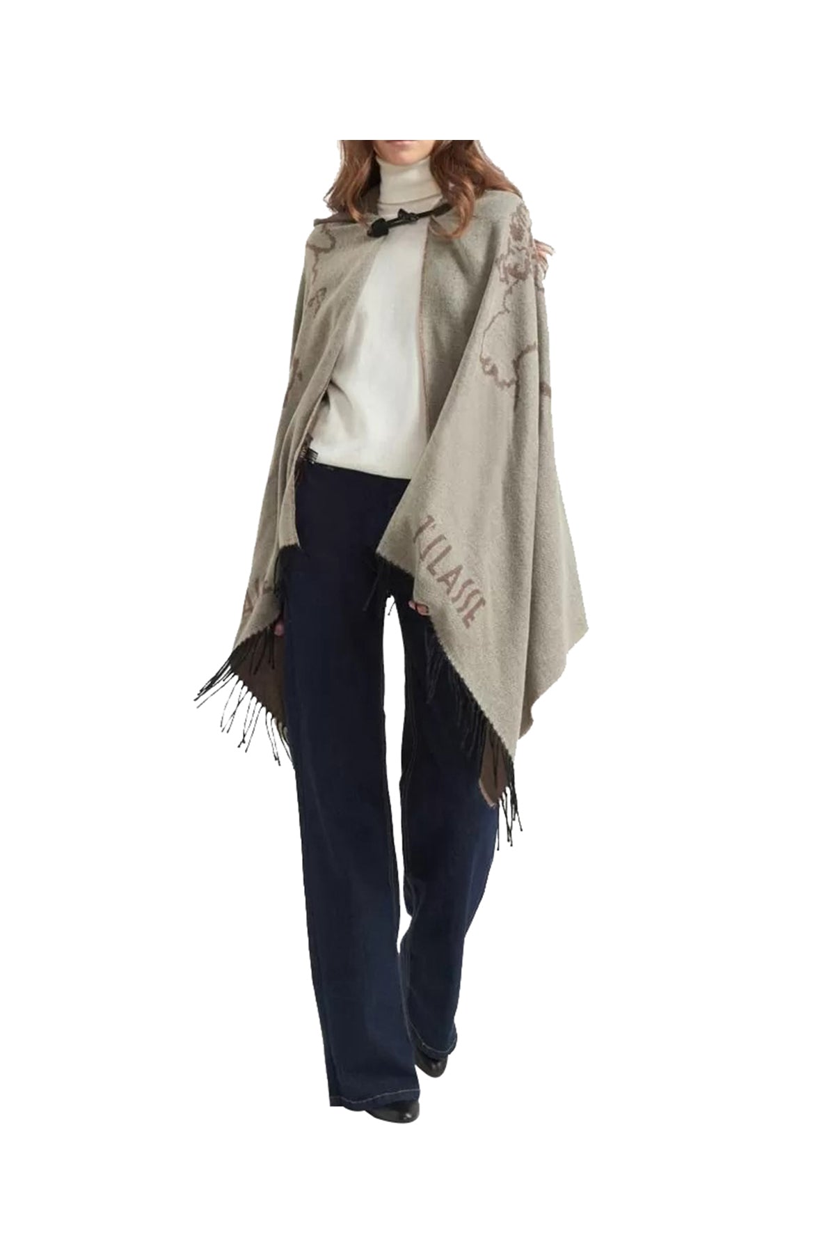PRIMA CLASSE Poncho Con Cappuccio Beige Beige