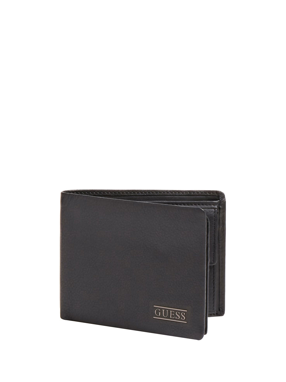 GUESS 2 USCITA Portafoglio Uomo con scomparti per monete Nero