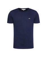 LACOSTE T-Shirt Uomo Logo Frontale Navy BLU NAVY