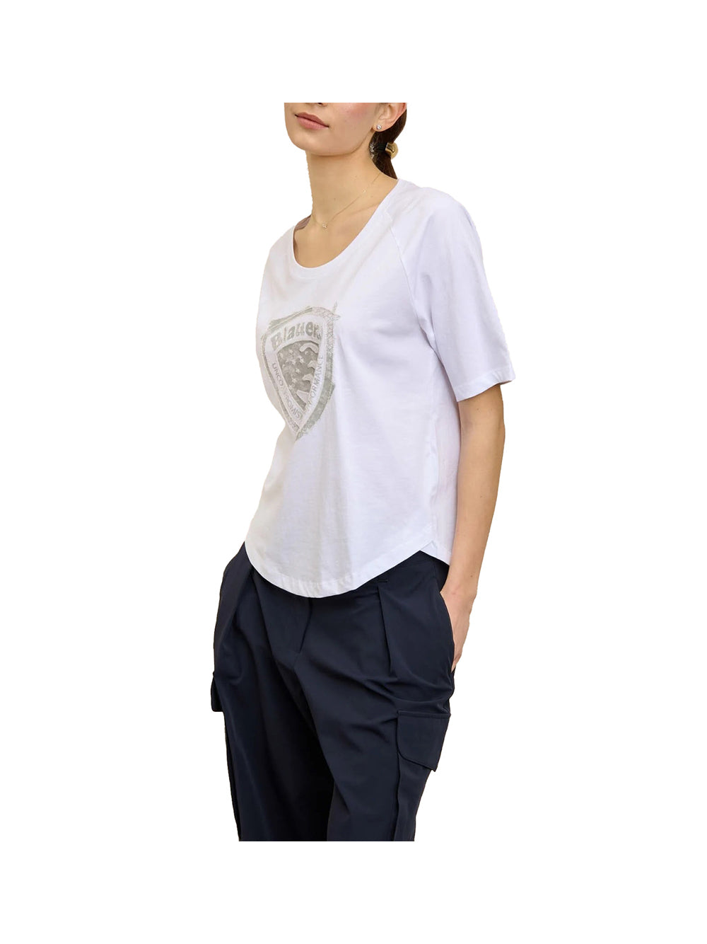 BLAUER Blauer T-Shirt Donna Bianco Bianco
