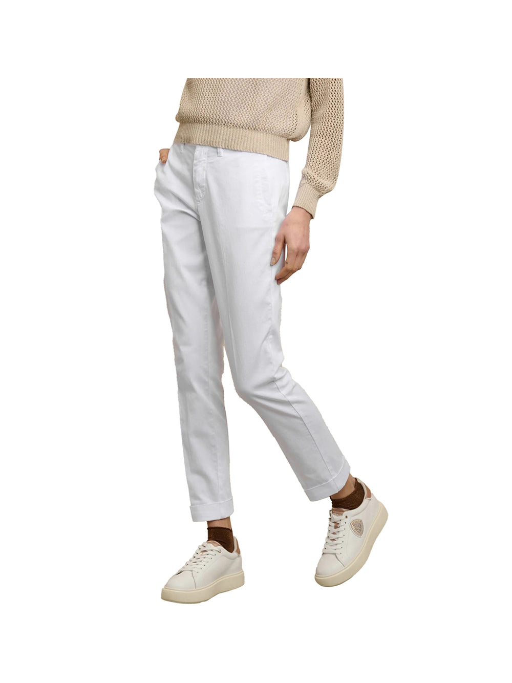 BLAUER Blauer Pantalone Donna Bianco Bianco