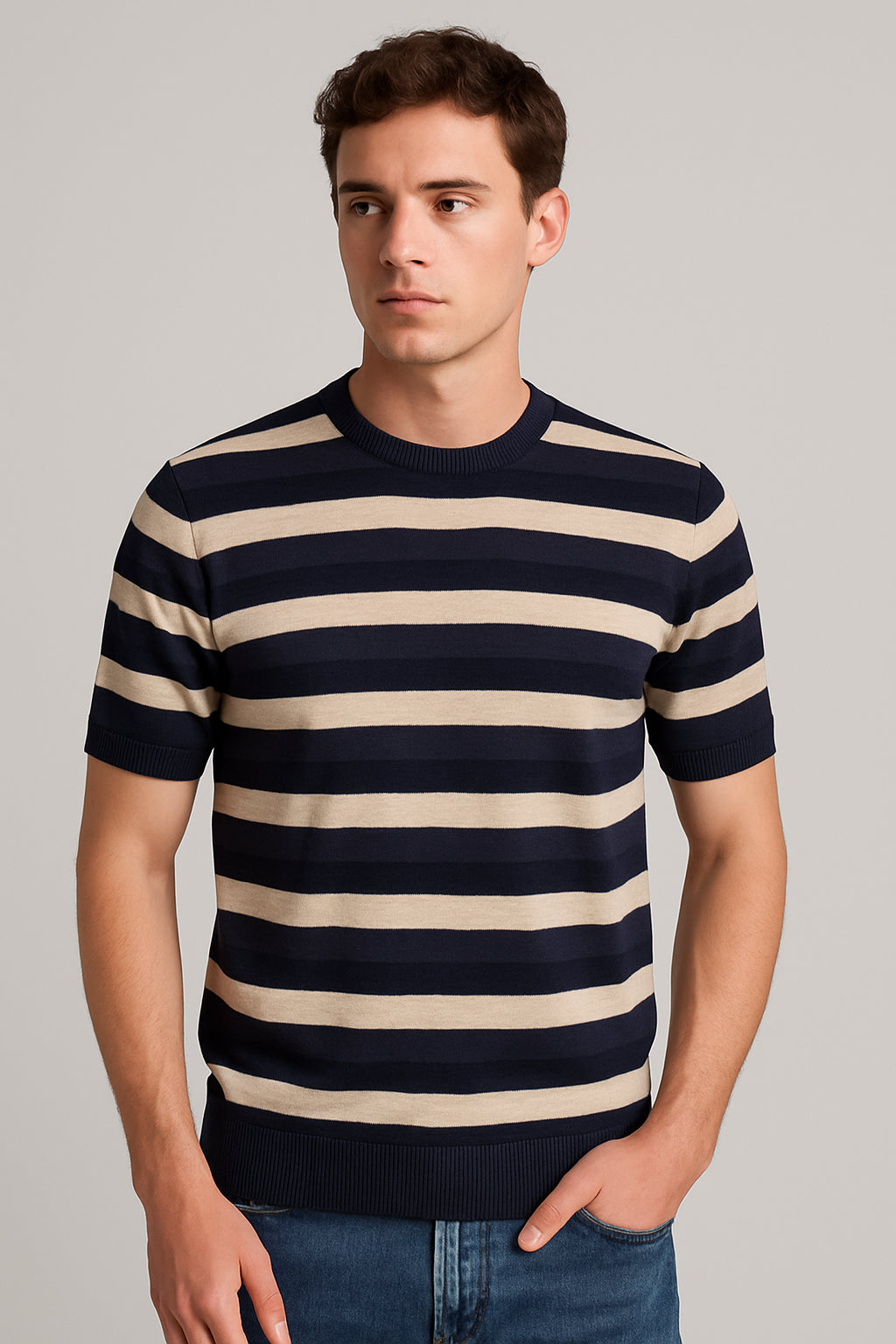 BRIAN BROME Maglia Uomo - Blu Multicolor