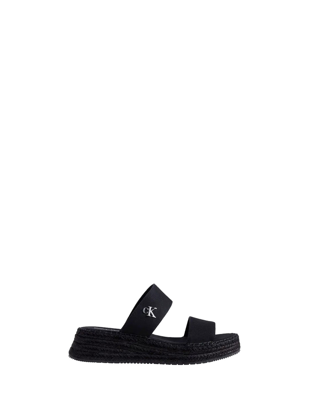 CALVIN CALZATURE 2USCITA Calvin Klein Sandalo Basso Donna Triple Black - Nero Triple Black