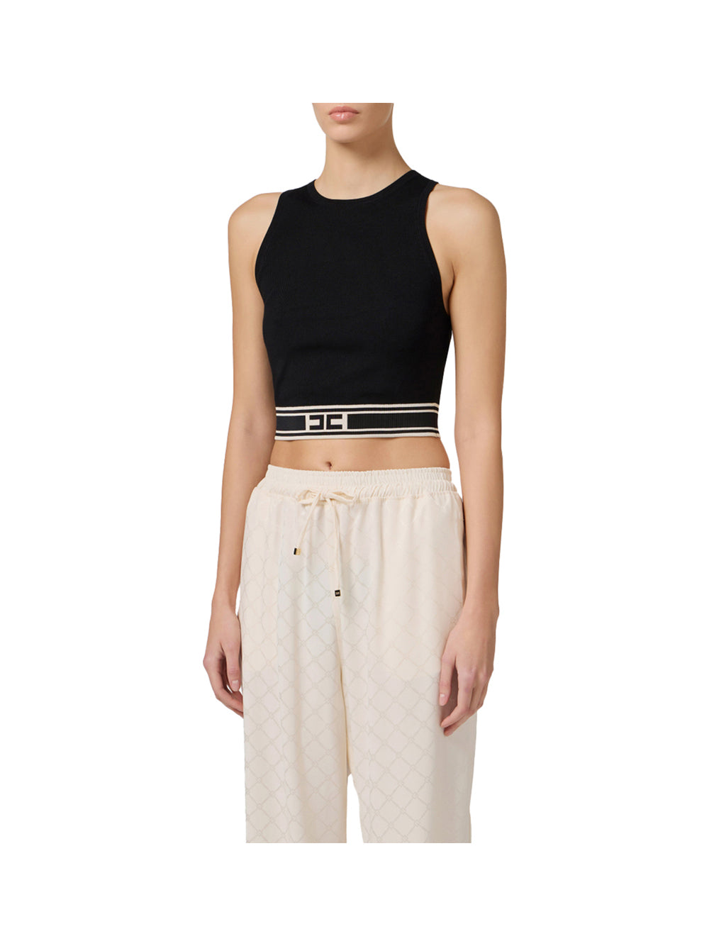 ELISABETTA FRANCHI 1USCITA Elisabetta Franchi Top Donna Nero/burro - Multicolore NERO/BURRO