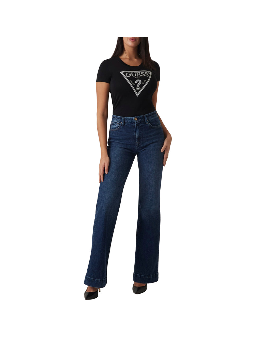 GUESS 1 USCITA Guess T-Shirt Donna Black - Nero BLACK