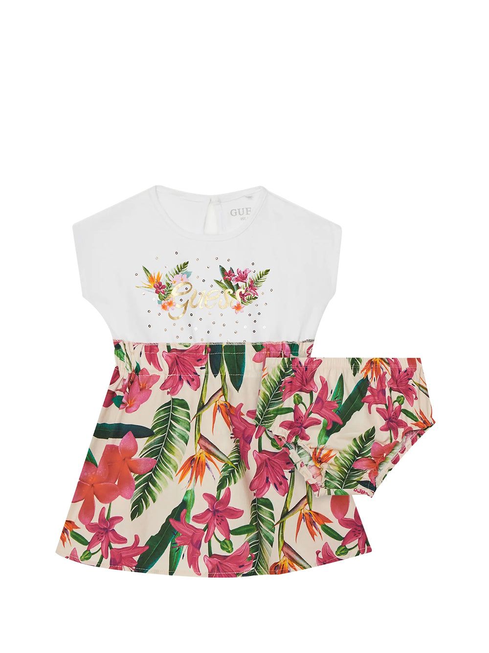 GUESS 2 USCITA Guess Coordinato Bambina Floreale - Multicolore Floreale