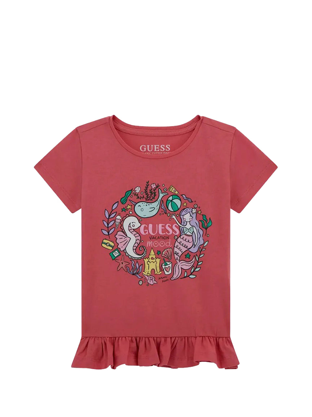 GUESS 2 USCITA Guess T-Shirt Bambina Corallo - Arancione Corallo