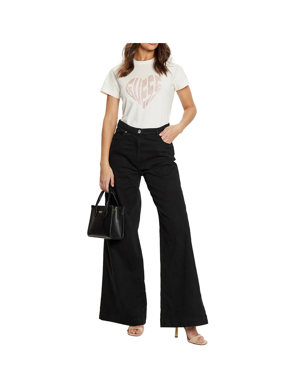 GUESS ATHLEISURE 1 USCITA Guess T-Shirt Donna Ocean - Bianco Ocean