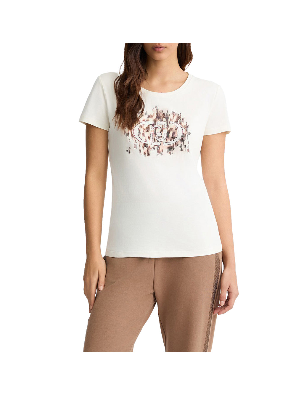 LIUJO SPORT Liu Jo T-Shirt Donna Latte/marrone - Bianco Latte/marrone