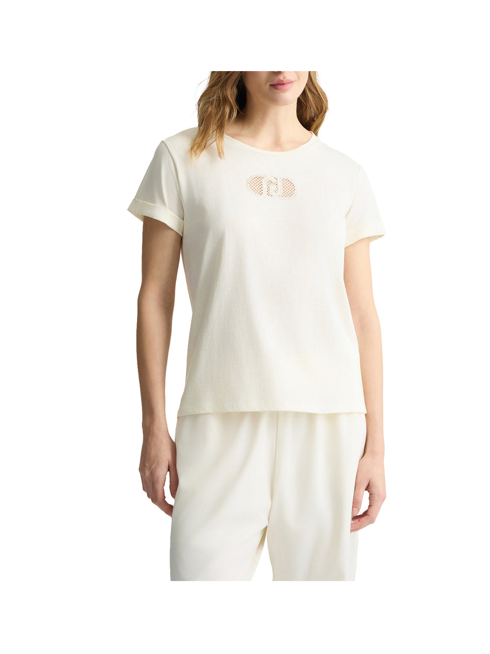 LIUJO SPORT Liu Jo T-Shirt Donna Bianco Bianco