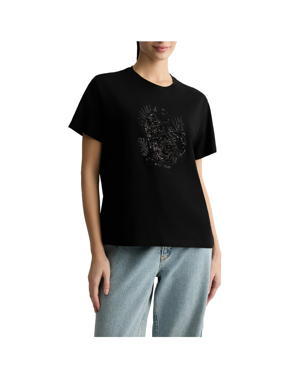 LIU.JO WHITE Liu Jo T-Shirt Donna Nero Nero