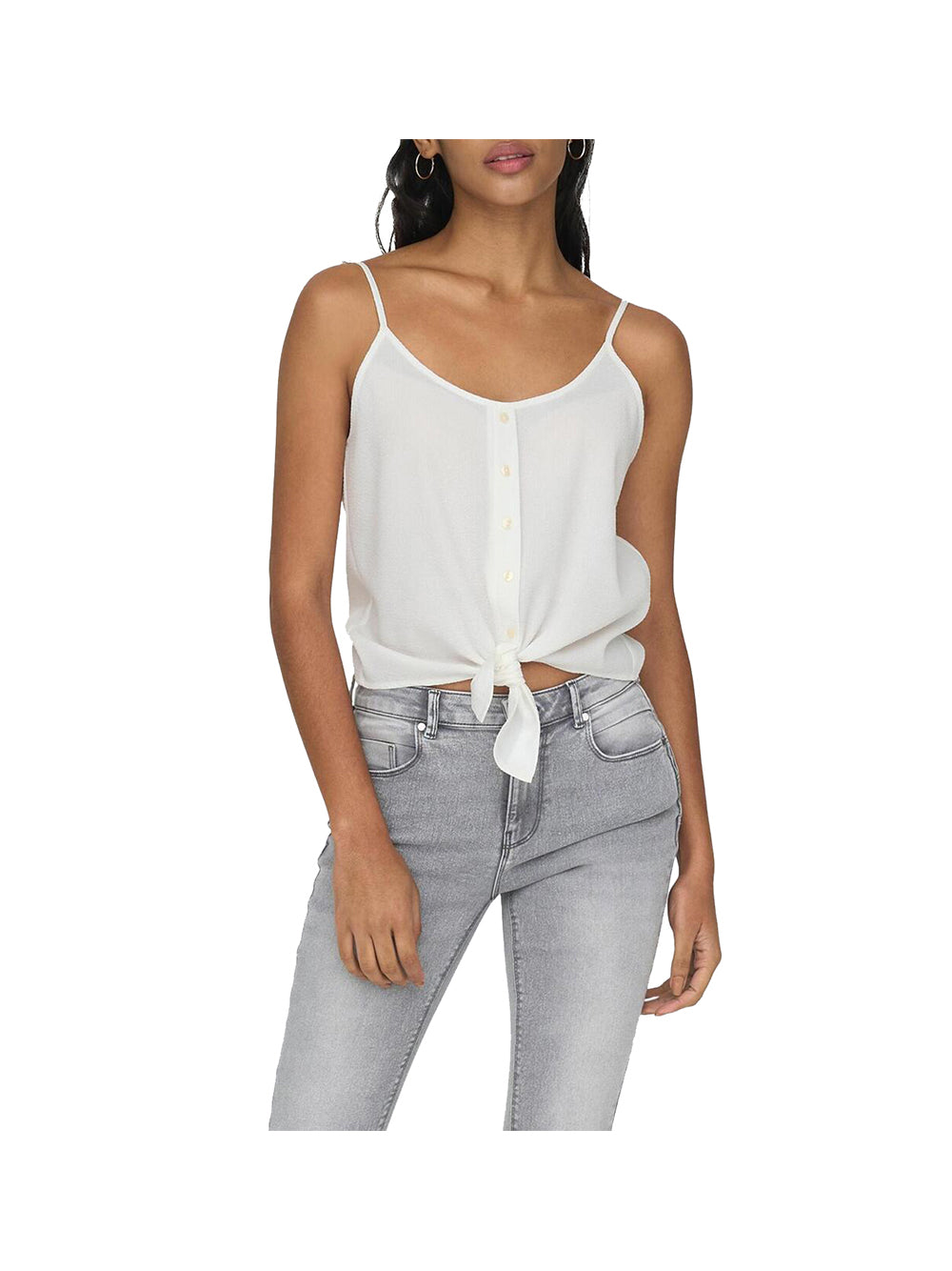 Only 2 uscita Only & Sons Canotta Donna Bianco Avorio