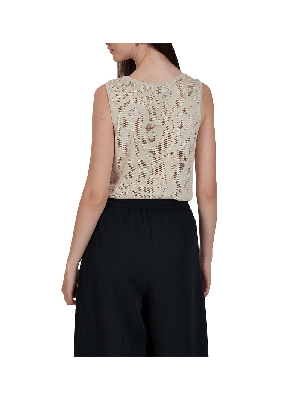 YES ZEE STC Maglia Donna - Beige Ecru