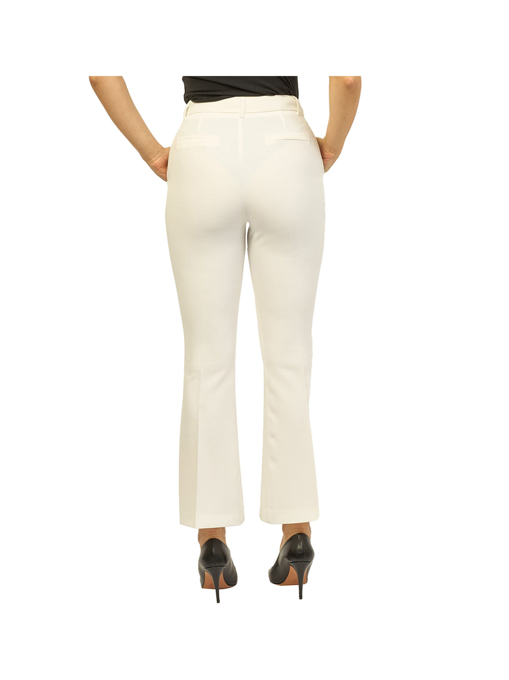 YES ZEE STC Yes Zee Pantalone Donna Bianco Bianco