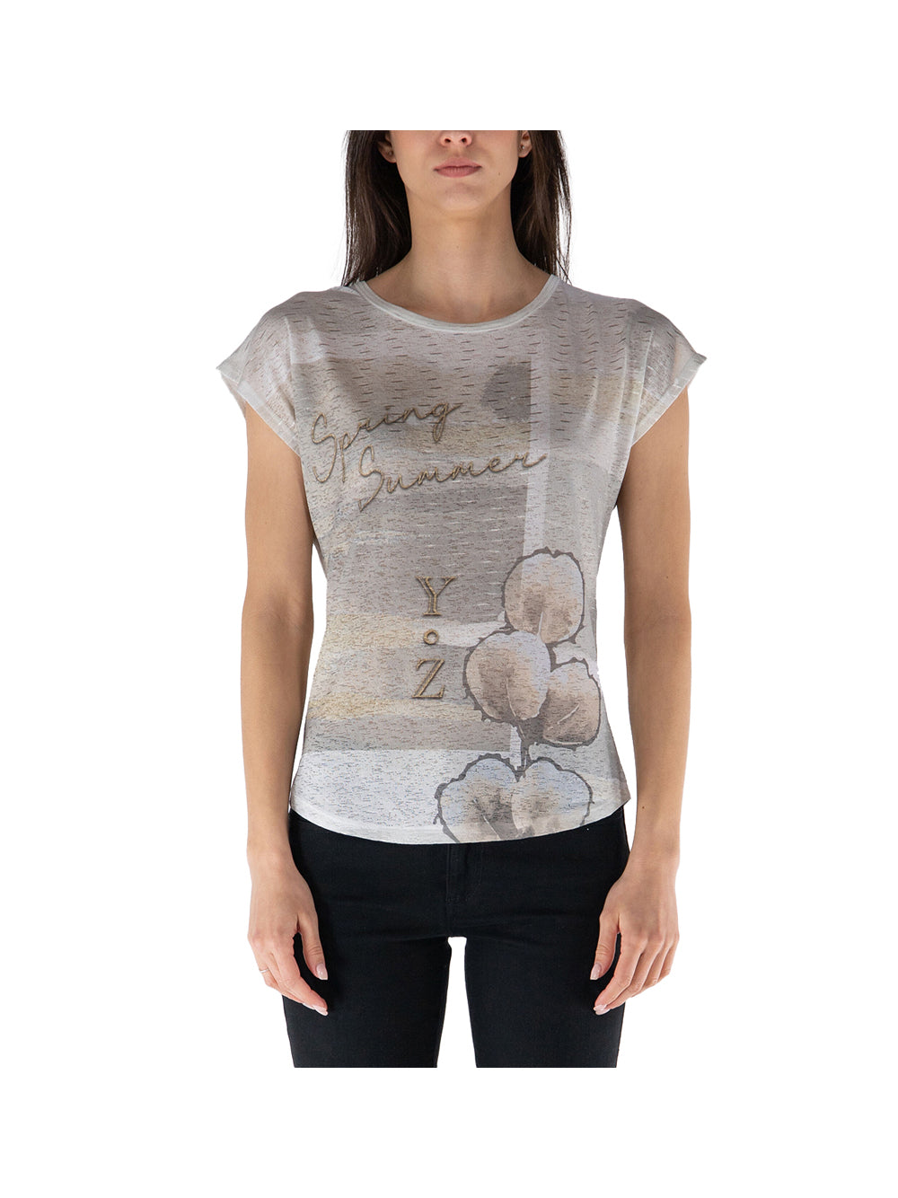 YES ZEE STC Yes Zee T-Shirt Donna Beige Beige