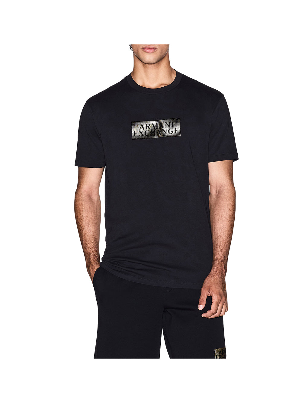 ARMANI EXCHANGE T-shirt In Jersey Con Logo - Nero Nero