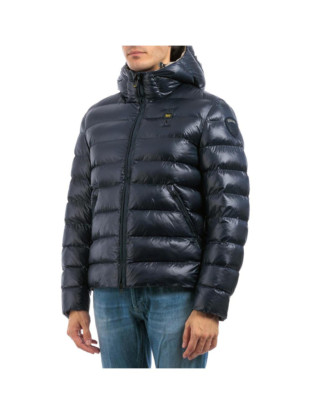 BLAUER Blauer Giubbotto Uomo In Nylon Eco Adams Blu Tabacco Blu/tabacco