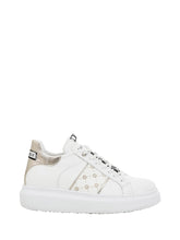 CAFE' NOIR STC Sneakers Café Noir In Pelle Con Fascia Logata Laterale Bianco Bianco