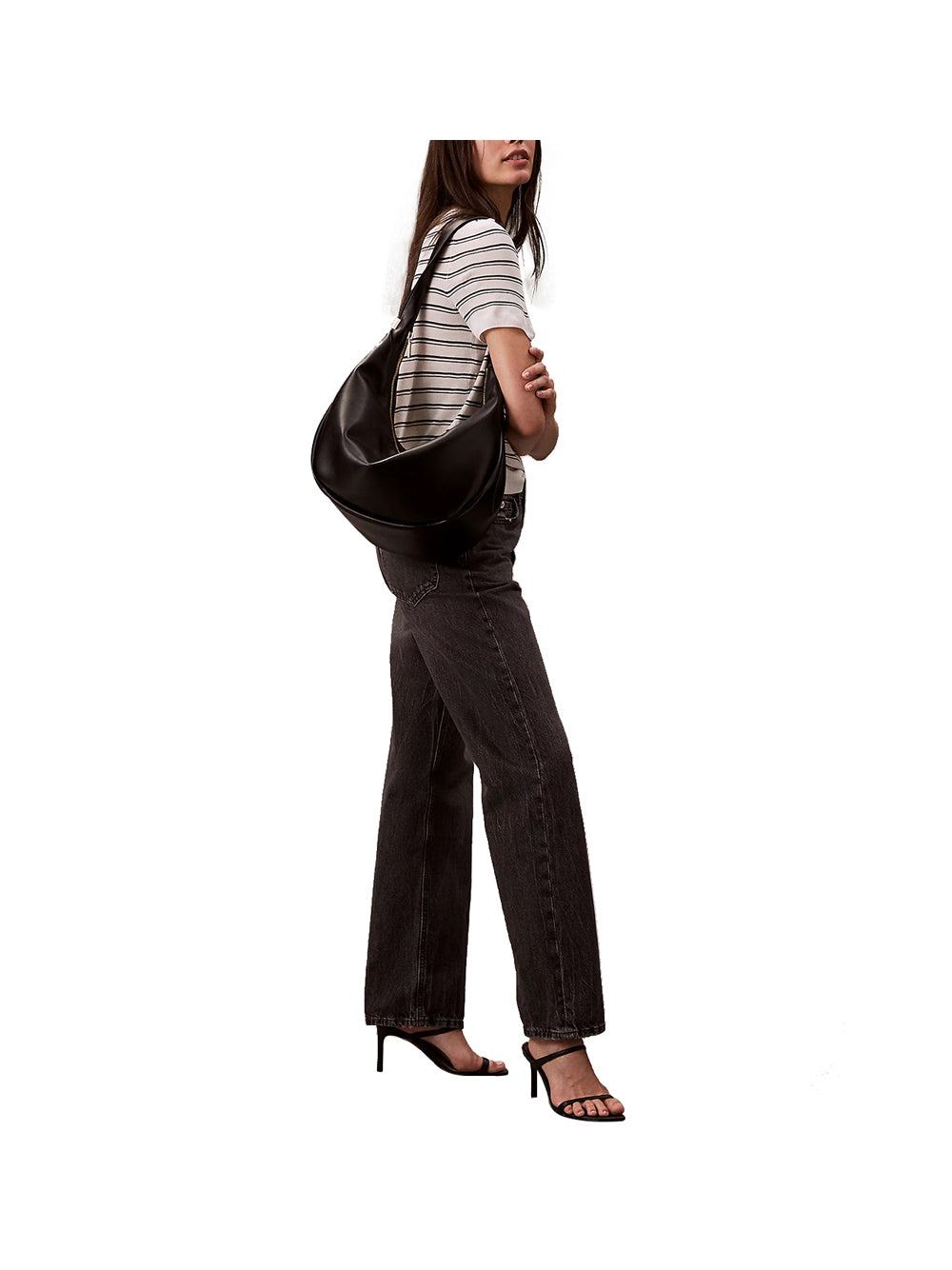 CALVIN ACC.1USCITA Calvin Klein Borsa a Spalla Hobo Grande - Nero Nero
