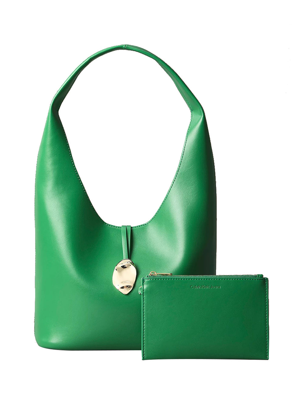 CALVIN ACC.1USCITA Calvin Klein Borsa A Tracolla Piccola E Morbida In Raso - Verde Verde