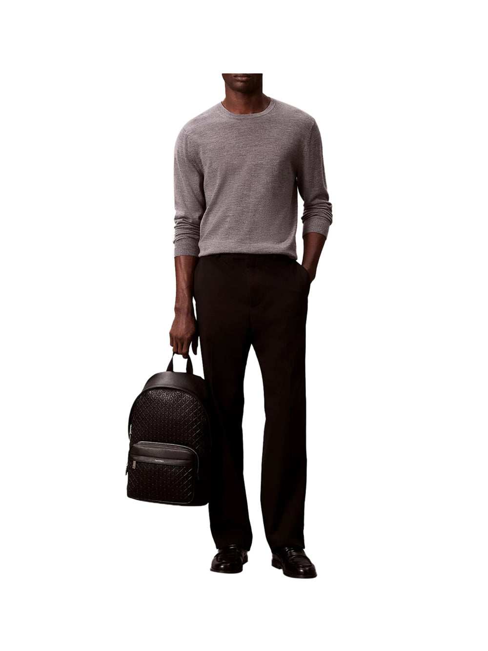 CALVIN ACC.2USCITA Zaino Calvin Klein Con Logo In Rilievo - Nero Nero