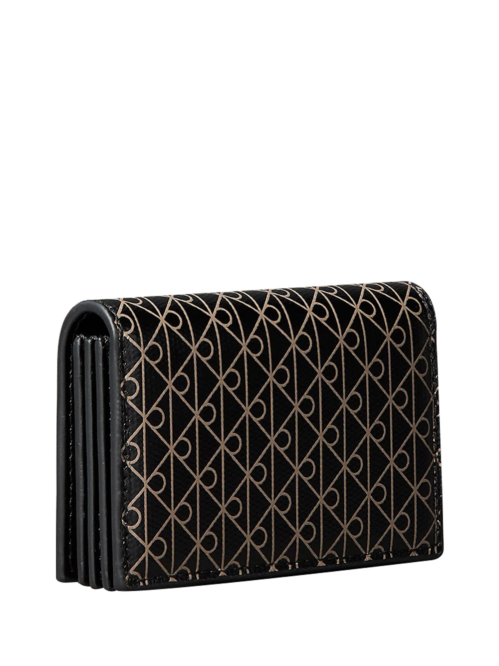 CALVIN ACC.2USCITA Portacarte Calvin Klein A Fisarmonica Con Logo Monogramma - Nero Nero