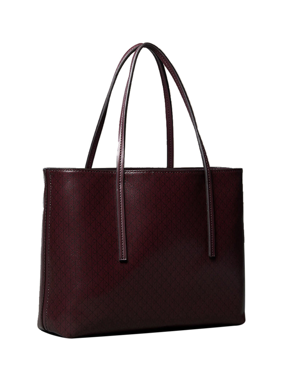 CALVIN ACC.2USCITA Borsa Tote Piccola Calvin Klein Con Emblema - Bordeaux BORDEAUX