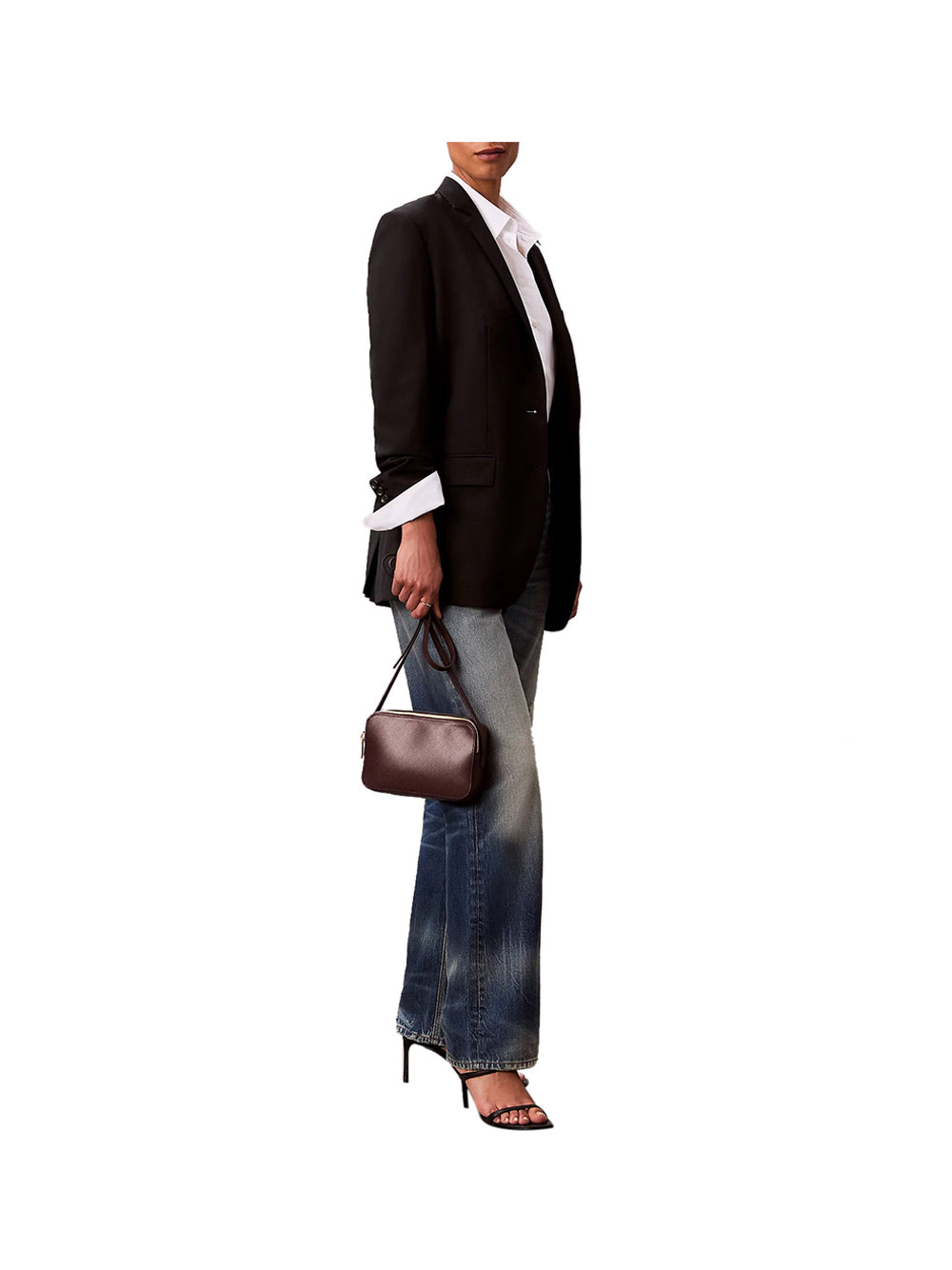 CALVIN ACC.2USCITA Borsa A Tracolla Calvin Klein Elongated Camera - Bordeaux Bordeau