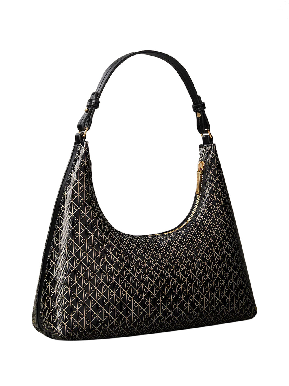 CALVIN ACC.2USCITA Borsa Da Spalla Calvin Klein Con Logo Monogramma All-over - Nero Nero