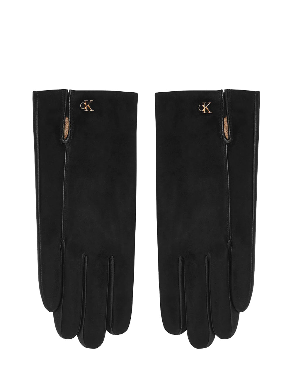 CALVIN ACC.2USCITA Guanto Calvin Klein In Pelle Scamosciata - Nero Nero