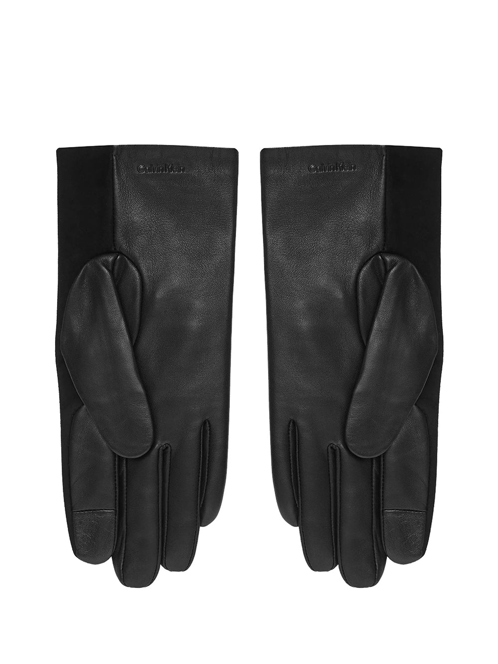 CALVIN ACC.2USCITA Guanto Calvin Klein In Pelle Scamosciata - Nero Nero