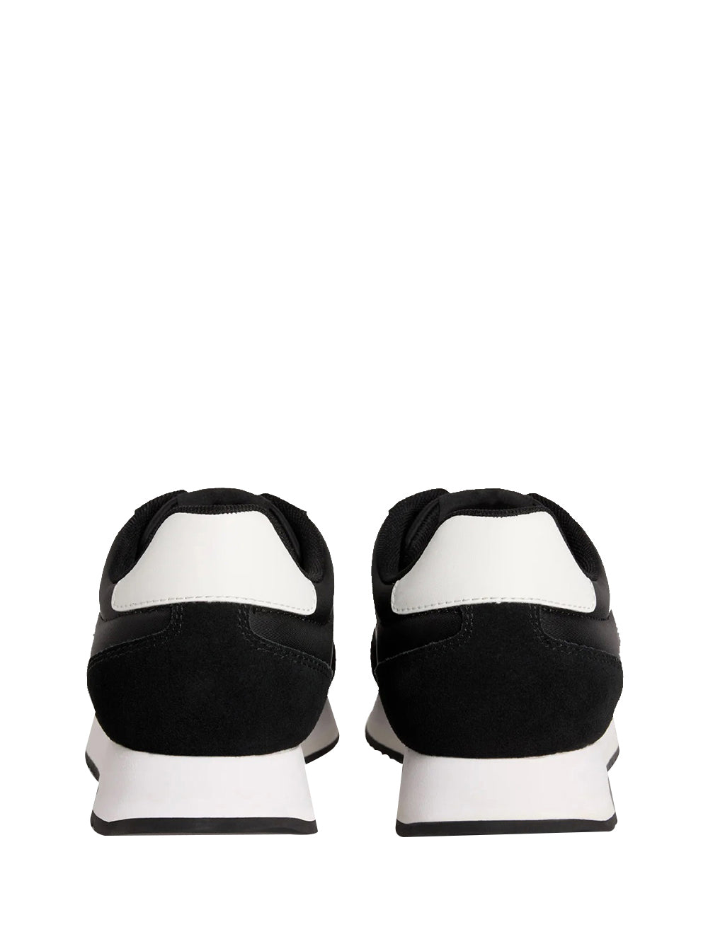 CALVIN CALZATURE Calvin Klein Retro Runner Lace Up Sneakers Uomo Nero/bianco - Nero Nero/bianco