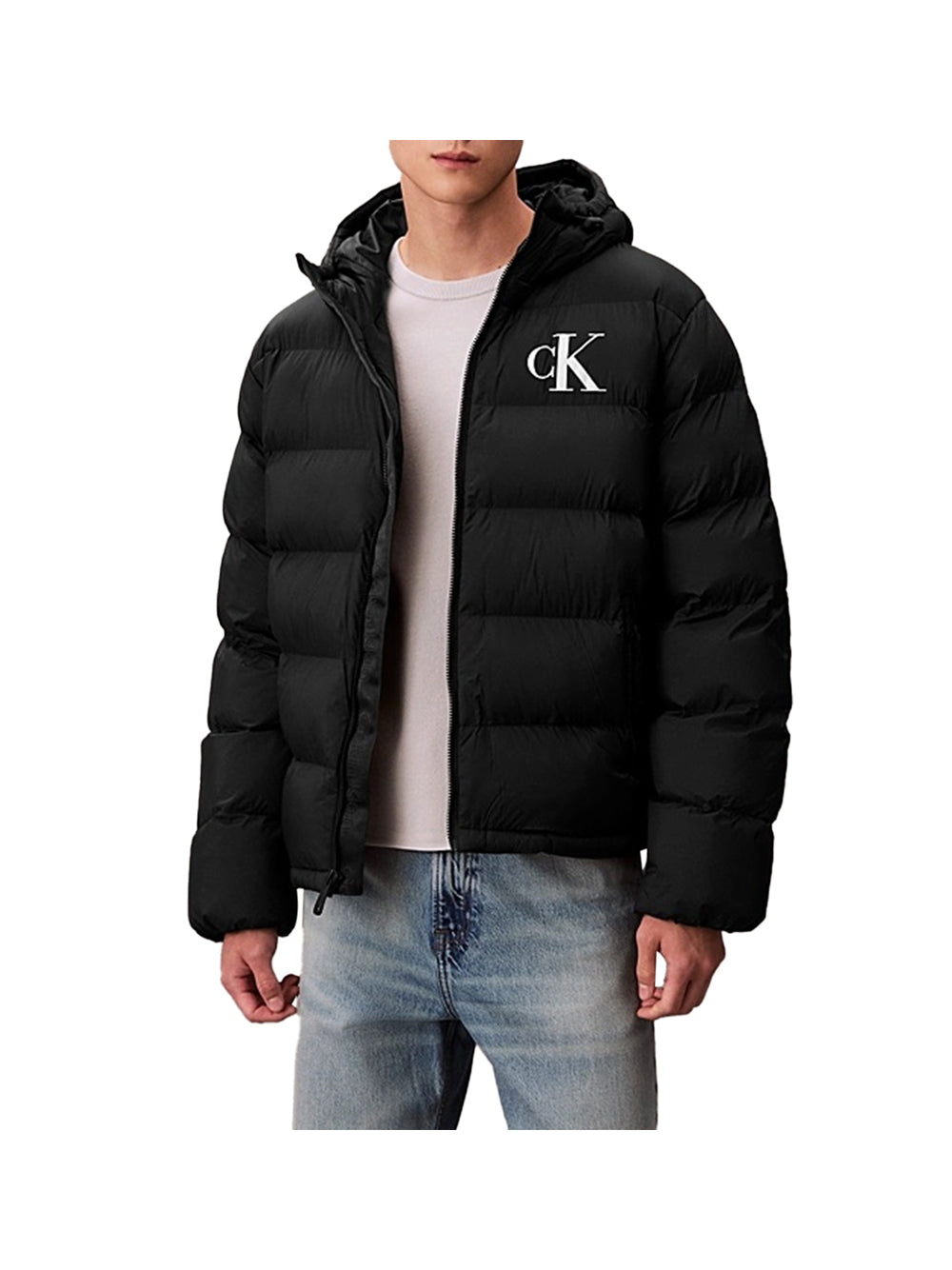 CALVIN2 2USCITA Piumino Calvin Klein Con Monogramma - Nero Nero