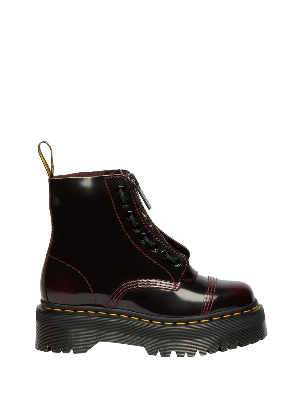 DR MARTENS Anfibio Dr.Martens Sinclair In Pelle Arcadia Con Platform - Rosso Rosso