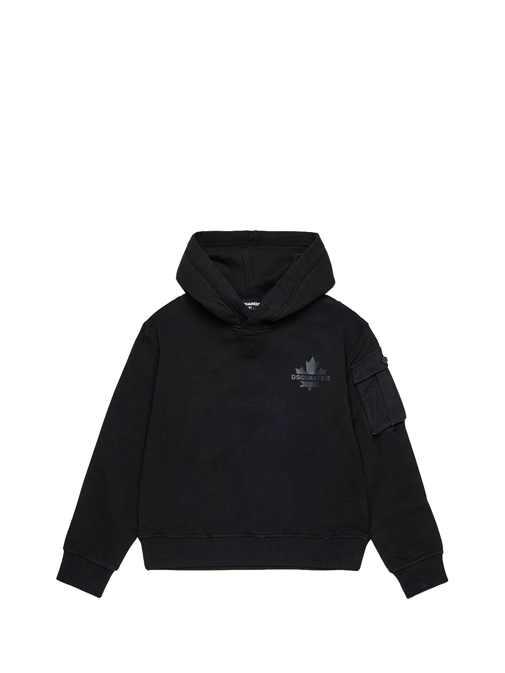 DSQUARED2 Felpa Dsquared Con Maple Leaf Nero Nero