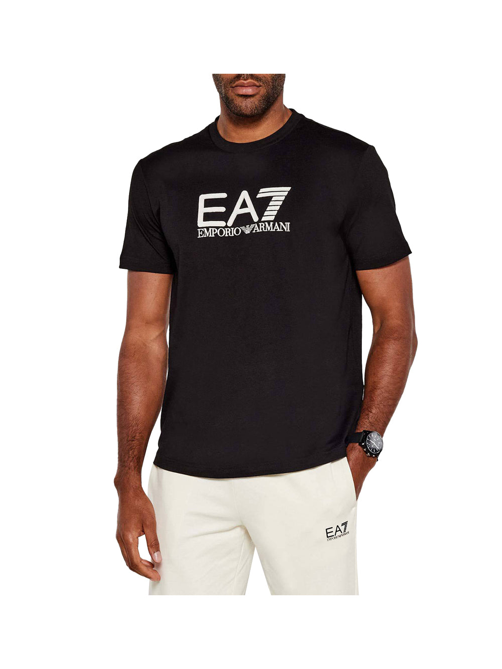 EA7 Ea7 T-Shirt 7M000898 Nero Crema Nero/crema