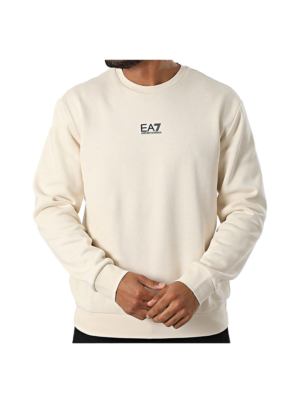 EA7 Ea7 Felpa girocollo Core Identity in misto cotone Vanilla VANILLA