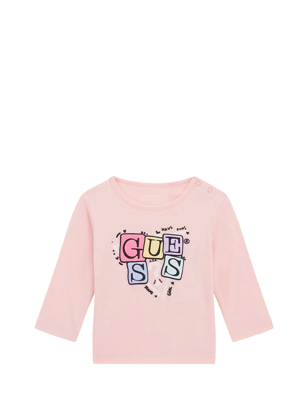 GUESS 1 USCITA Guess Ls T-Shirt Baby Bimba - Rosa Rosa