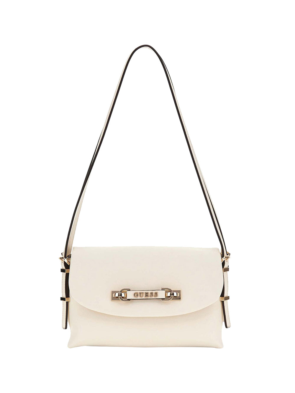 GUESS 1 USCITA Guess Borsa a Tracolla Lefia Flap Shoulder Bag Donna Bianco Bianco