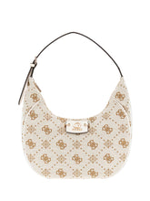 GUESS 1 USCITA Guess Neda Hobo Shoulder Bag Borsa a Mano Donna Off White Logo - Bianco Off White Logo