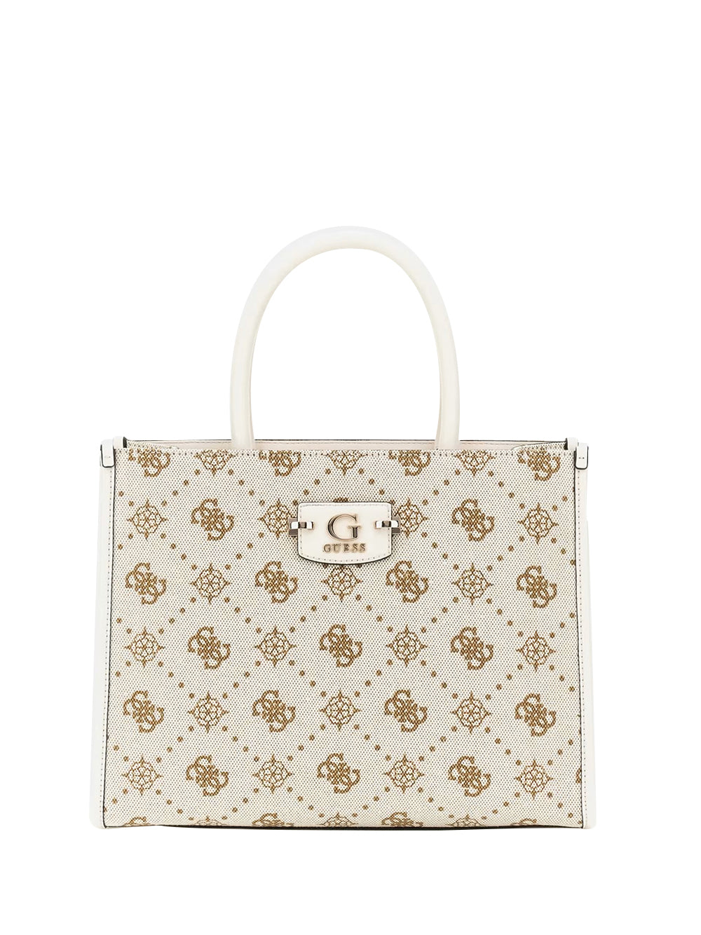 GUESS 1 USCITA Guess Borsa a Mano Neda 2 Comp Tote Donna Bianco Bianco