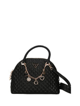 GUESS 1 USCITA Guess Borsa A Spalla Everlee Dome Satchel Donna - Nero BLACK