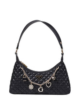 GUESS 1 USCITA Guess Borsa A Spalla Everlee Top Zip Shoulder Bag Donna - Nero BLACK