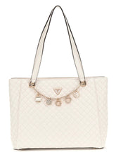 GUESS 1 USCITA Guess Borsa a Mano Everlee Noel Tote Donna Off White - Bianco Off White